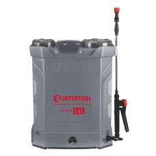 Обприскувач акумуляторний Intertool DT-9016 ранцевий 16л 3.1л/хв батарея 12 В/8 Аг