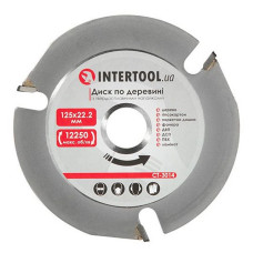 Диск по дереву Intertool CT-3014 з твердосплавними напайками 125х22.2 3Т