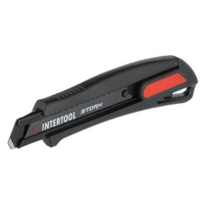 Ніж сегментний Intertool HT-0537 мультифункціональний 18мм металева спрямовуюча STORM