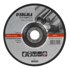 Круг зачисний по металу Sigma 1931411 150х22.2х6мм