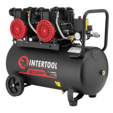 Компресор Intertool PT-0030 50л 2x1.1кВт 220В 8атм 400л/хв 2800об/хв безмасляний 4 циліндри
