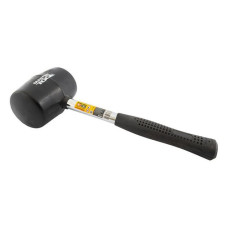Киянка гумова Mastertool 02-1304 металева рукоятка 900г чорна