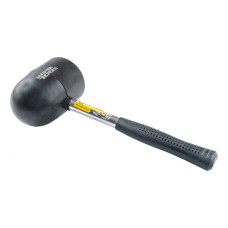 Киянка гумова Mastertool 02-1305 металева рукоятка 1250г чорна