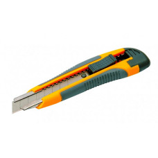 Ніж Mastertool 17-0119 18мм з металевою направляючою кнопковий фіксатор 2 леза