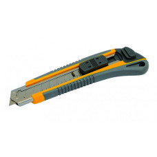 Ніж Mastertool 17-0183 18мм з металевою направляючою кнопковий фіксатор плюс 3 леза