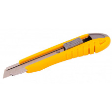 Ніж Mastertool 17-0101 18мм пластиковий з металевою направляючою кнопковий фіксатор 2 леза