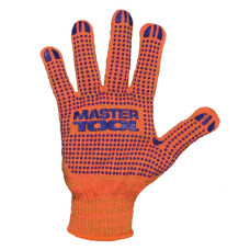Рукавички Mastertool 83-0300 х / б з ПВХ крапками 10 