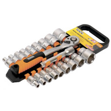 Набір насадок торцевих Mastertool 78-1220 CrV з трещіткою 72 зуба 20шт