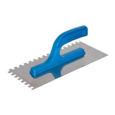 Терка нержавіюча Mastertool 08-2826 з пластиковою ручкою зубчата 125x270мм зуб 6x6мм