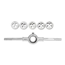 Набір плашок з тримачем Mastertool 15-0406 6шт М4 М5 М6 М8 М10