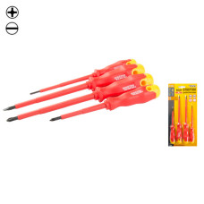 Набір викруток діелектричних Mastertool 40-1500 РН1x80 2x125 SL3x100 5.5x125 4шт