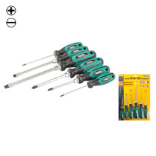 Набір викруток посилених Mastertool 40-1152 РН0x75 1x18 2x100 SL4x100 6x125 8x150 6шт
