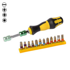 Викрутка в кейсі Mastertool 40-0143 12 насадок