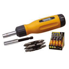 Викрутка з трещіткоюMastertool 40-0518 12 насадок