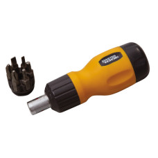 Викрутка з трещіткою Mastertool 40-0517 мала 6 насадок