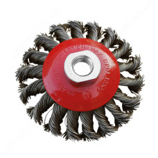 Щітка конусна Mastertool 19-8011 із плетеного дроту d115мм М14