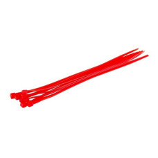 Кабельна стяжка MASTERTOOL 20-1711 замикаюча нейлонова 3.6х200мм червоний 100шт