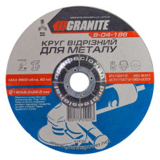 Диск абразивний зачисний Granite 8-04-186 по металу 180х6.0х22.2мм