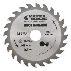 Диск пильний по дереву MASTERTOOL 08-7122 125х22.2х24Т Диск пильний по дереву MASTERTOOL 08-7122 125х22.2х24Т