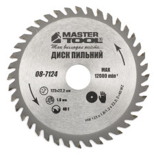 Диск пильний по дереву MasterTool 08-7124 125х22.2х40Т Диск пильний по дереву MasterTool 08-7124 125х22.2х40Т