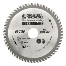 Диск пильний по дереву MasterTool 08-7126 125х22.2х60Т Диск пильний по дереву MasterTool 08-7126 125х22.2х60Т