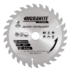 Диск пильний по дереву Granite 5-18-030 180х22.2х30Т адаптер 22.2-20