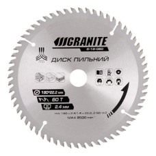 Диск пильний по дереву Granite 5-18-060 180х22.2х60Т адаптер 22.2-20