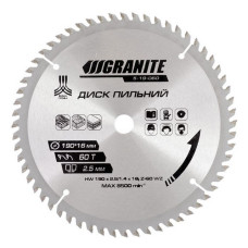 Диск пильний по дереву Granite 5-19-060 190х16х60Т
