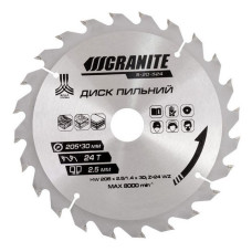 Диск пильний по дереву Granite 5-20-524 205х30х24Т адаптер 30-25.4