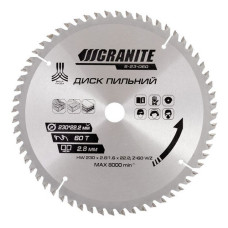 Диск пильний по дереву Granite 5-23-060 230х22.2х60Т