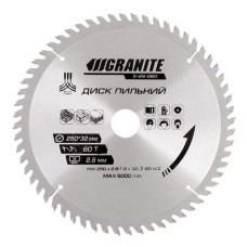 Диск пильний по дереву Granite 5-25-060 250х32х60Т адаптер 32-30 и 32-25.4