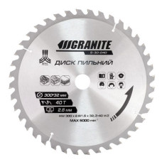 Диск пильний по дереву Granite 5-30-040 300х32х40Т адаптер 32-30 и 32-25.4 Диск пильний по дереву Granite 5-30-040 300х32х40Т адаптер 32-30 и 32-25.4