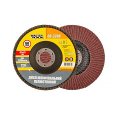 Диск шліфувальний пелюстковий конусний Mastertool 08-3206 Т29 зерно 60 125x22мм Диск шліфувальний пелюстковий конусний Mastertool 08-3206 Т29 зерно 60 125x22мм