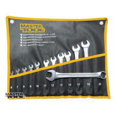 Ключі ріжково-накидні Mastertool 72-0115 набір 6-19 22 Prof 15шт