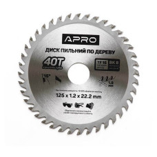 Диск пильний по дереву Apro 830105 125х22.2х40Т