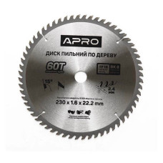 Диск пильний по дереву Apro 830200 230х22.2х60T