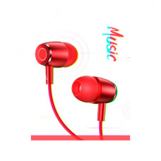 Дротові навушники Usams EP-26 In-ear Metal Earphone червоні Дротові навушники Usams EP-26 In-ear Metal Earphone червоні