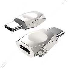 Перехідник Hoco Micro USB на USB Type-C срібло