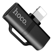 Перехідник Hoco LS20 Apple dual lightning digital audio чорний