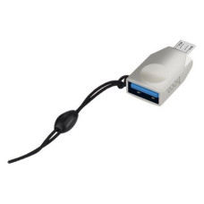 Перехідник Hoco UA10-USB Micro-USB OTG adapter срібло