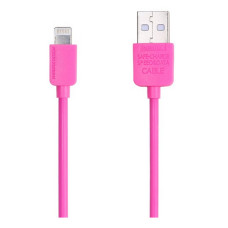 Кабель Remax Light round USB Lightning 1м рожевий