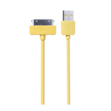 Кабель Remax Light round для iPhone 4 1м жовтий