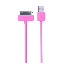 Кабель Remax Light round для iPhone 4 1м рожевий