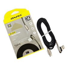 Кабель Awei CL-23 USB Type-C 2м чорний