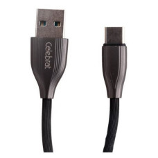 Кабель Celebrat CB-08t USB Type-C 2.4А 1м чорний Кабель Celebrat CB-08t USB Type-C 2.4А 1м чорний