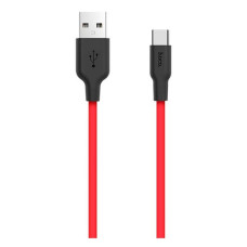 Кабель Hoco X21 Plus Silicone USB Type-C 3А 1м чорний з червоним