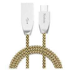 Кабель Yoobao YB-412C USB Type-C 2.4A 1м жовтий Кабель Yoobao YB-412C USB Type-C 2.4A 1м жовтий