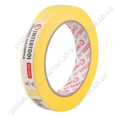 Стрічка малярна Intertool DM-1940 19мм х 40м жовта 12шт