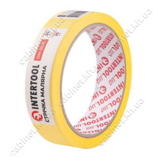 Стрічка малярна Intertool DM-2520 25мм х 20м жовта 9шт
