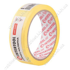 Стрічка малярна Intertool DM-3020 30мм х 20м жовта 8шт